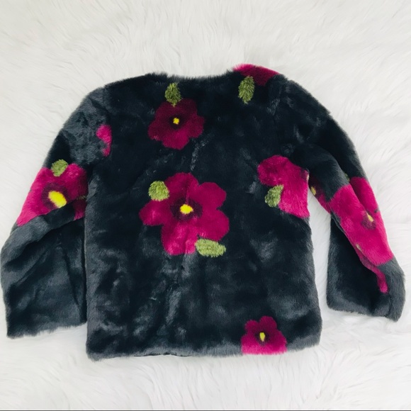Osh Kosh Faux Fur Floral Jacket - Picture 2 of 10